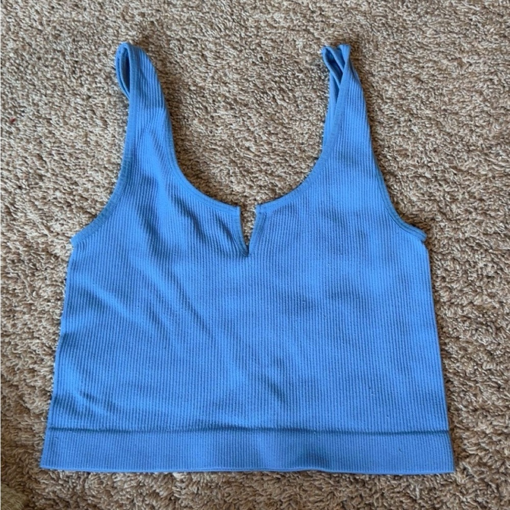 Blue Sleeveless Women's Top